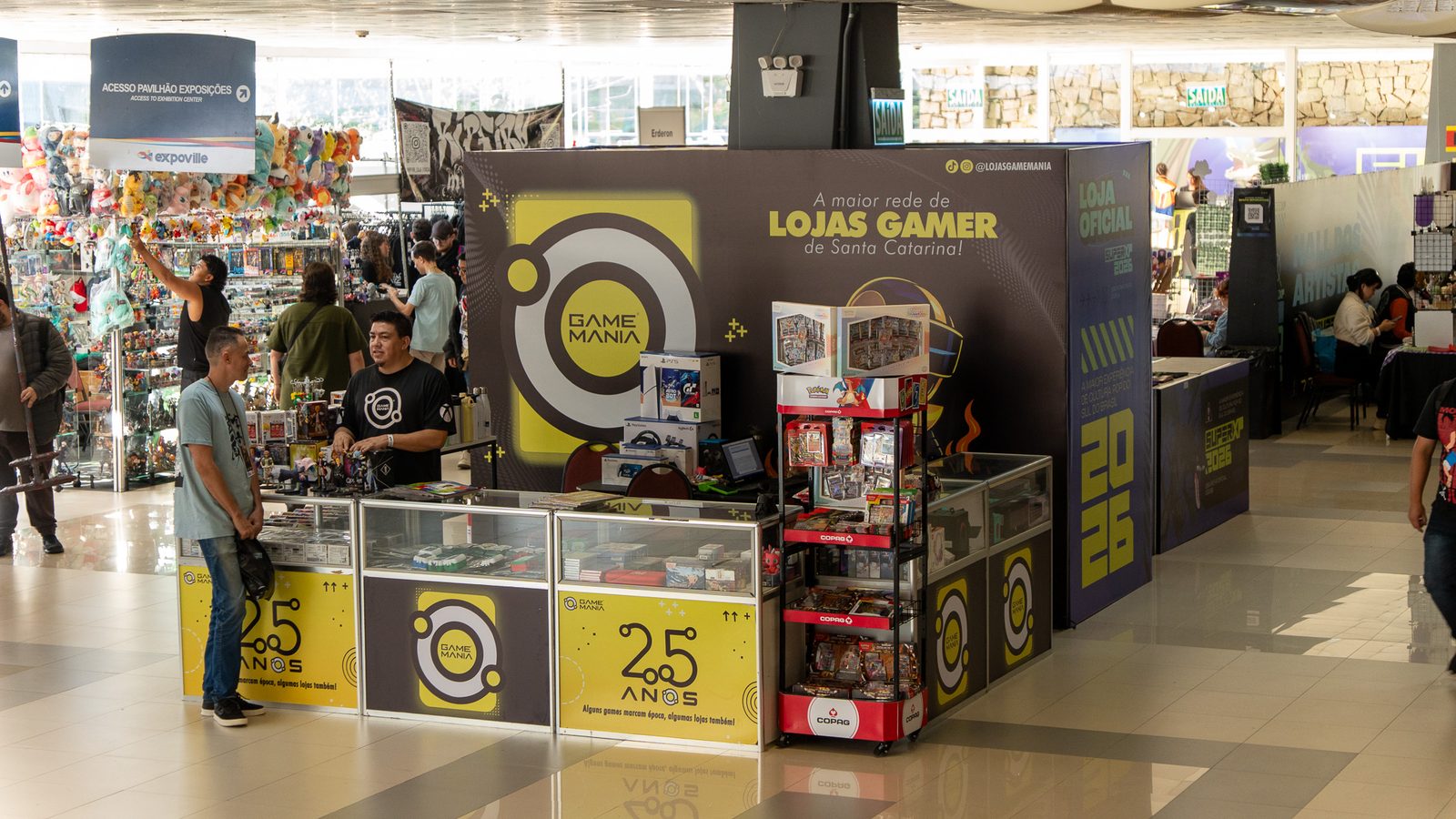 Estande da Game Mania na SuperXP 2026